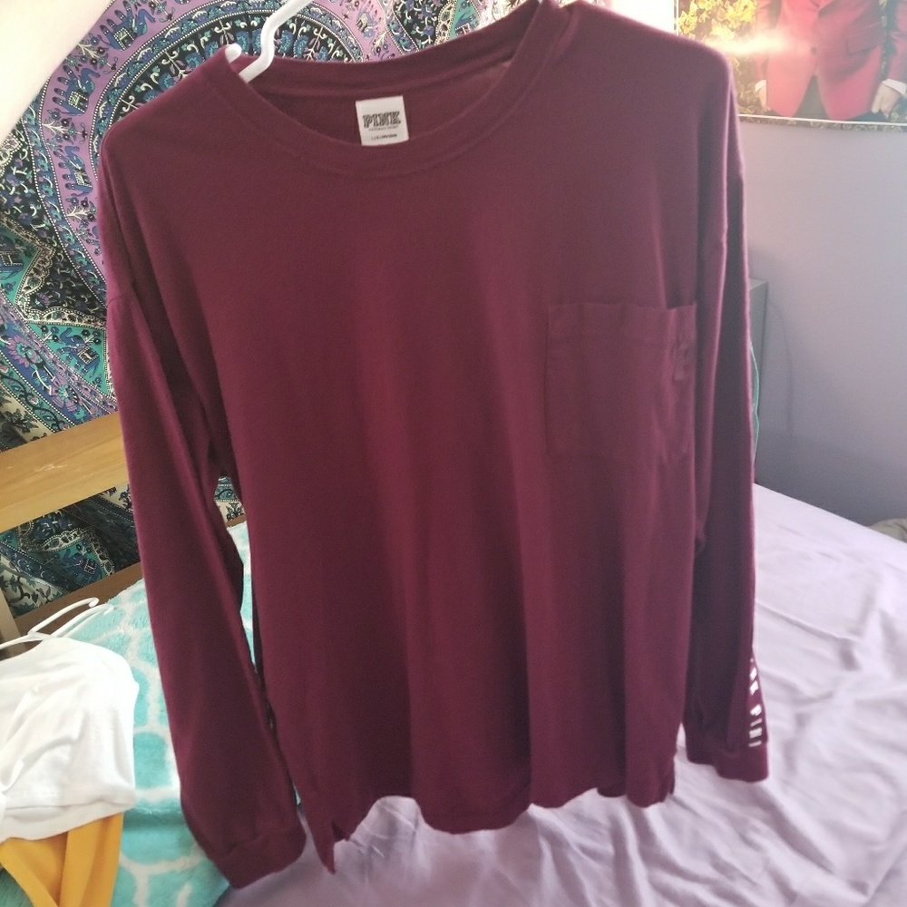 Maroon Victoria's Secret Shirt